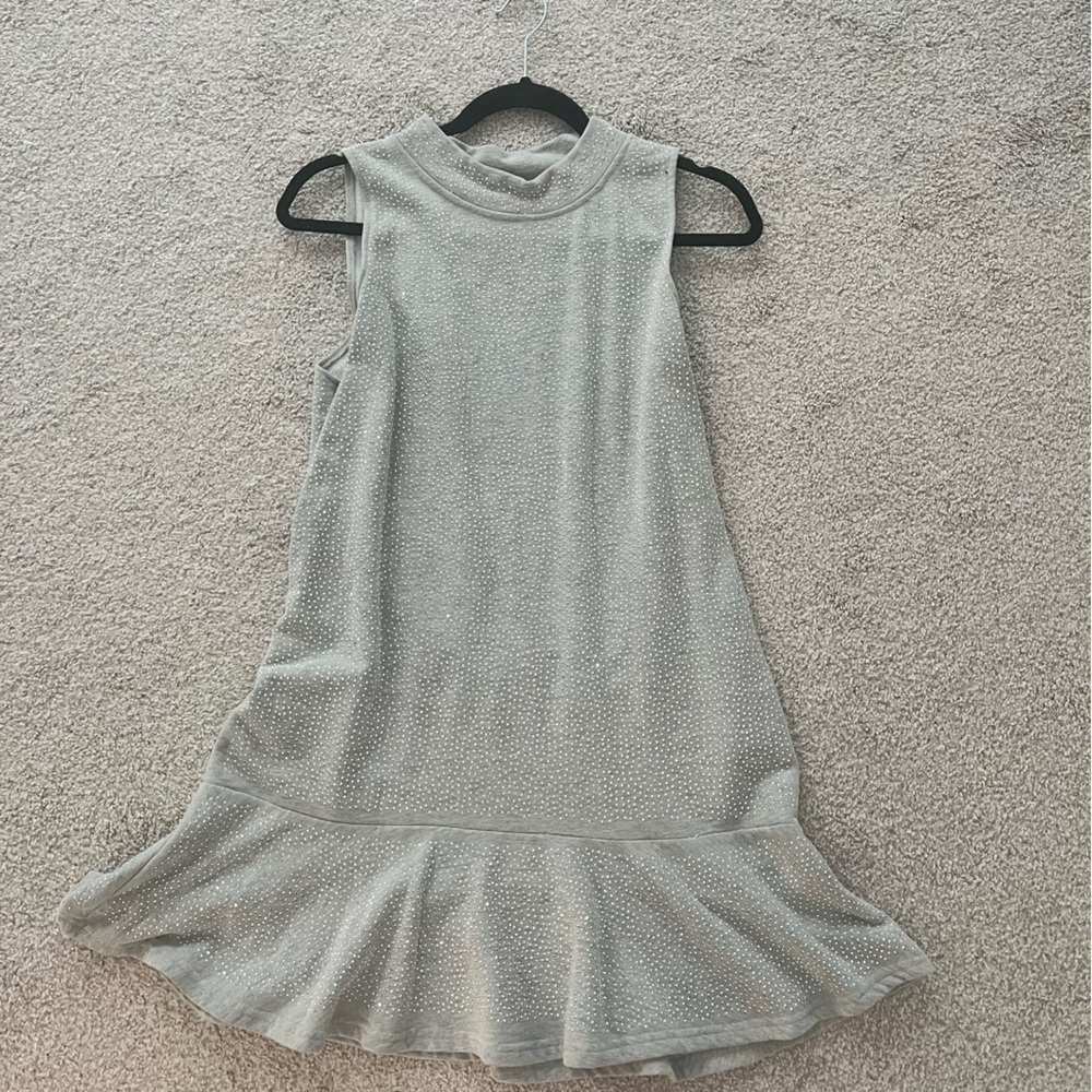 QUEEN OF SPARKLES Gray Mini Dress